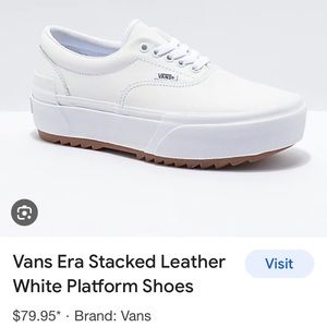 Leather platform vans